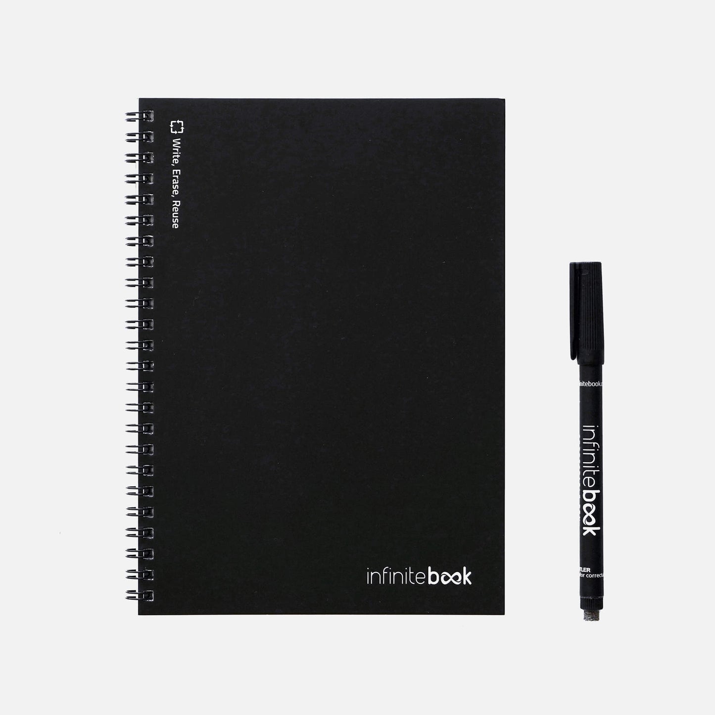 Infinitebook Svört A5 Ólínustrikuð