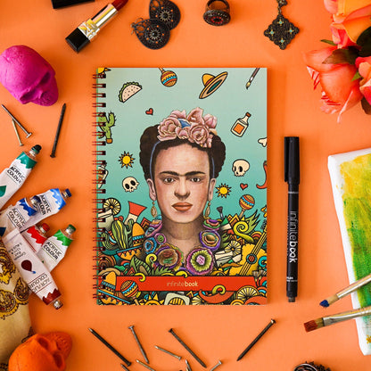 Infinitebook Frida Kahlo A5 Ólínustrikuð