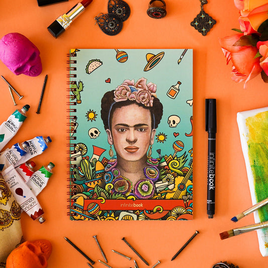 Infinitebook Frida Kahlo A5 Ólínustrikuð