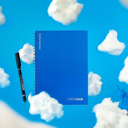 Infinitebook Blá A5 Ólínustrikuð
