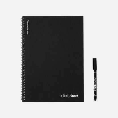 Infinitebook Svört A4 Ólínustrikuð