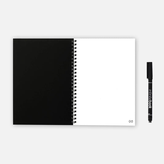 Infinitebook Svört A5 Ólínustrikuð