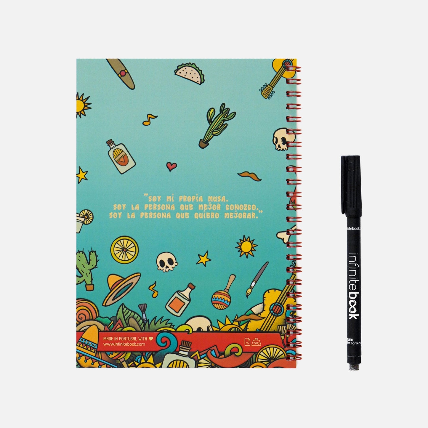Infinitebook Frida Kahlo A5 Ólínustrikuð