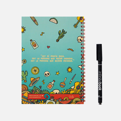 Infinitebook Frida Kahlo A5 Ólínustrikuð